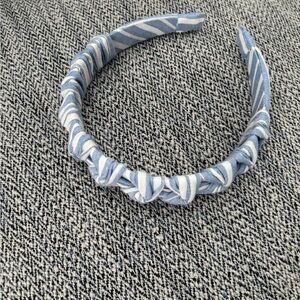NWOT J. Crew Striped Blue and White Headband
